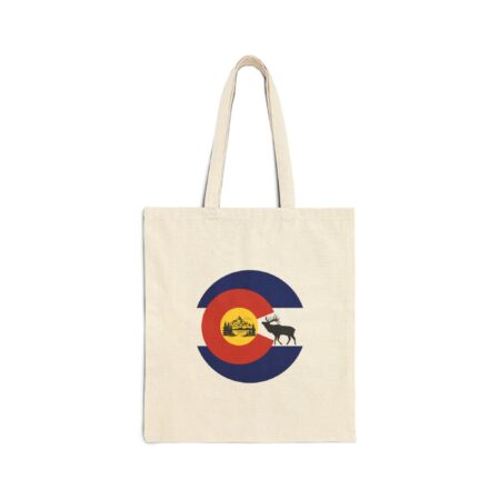 Colorado Themed Cotton Canvas Tote Bag Designed for All Your Shopping Needs