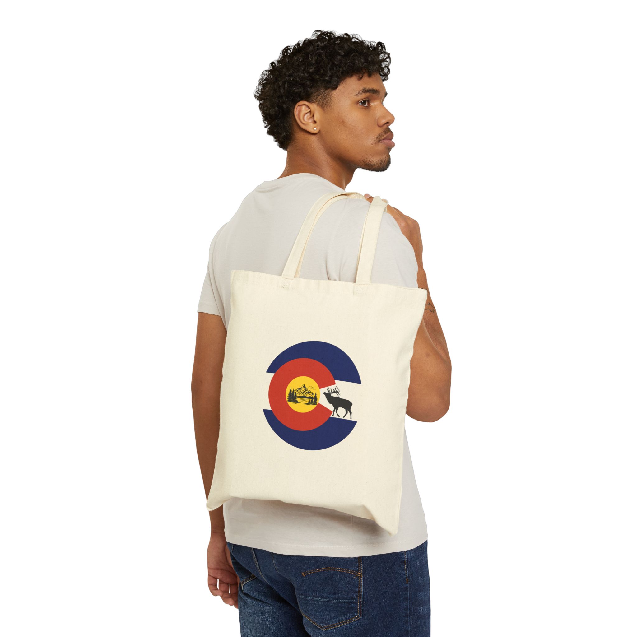 Colorado Themed Cotton Canvas Tote Bag Designed for All Your Shopping Needs - Image 3