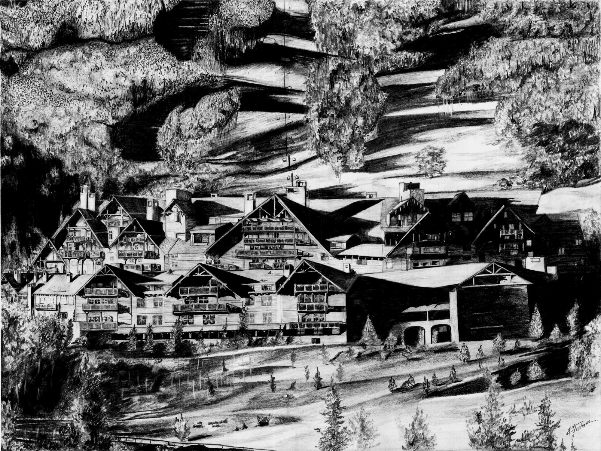Mountain Lodge in Vintage Hives, the original piece